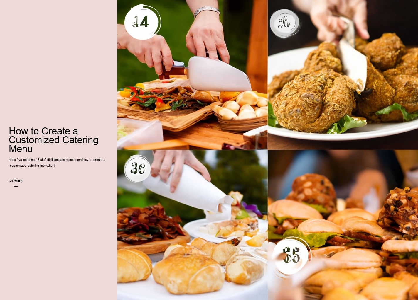 How to Create a Customized Catering Menu